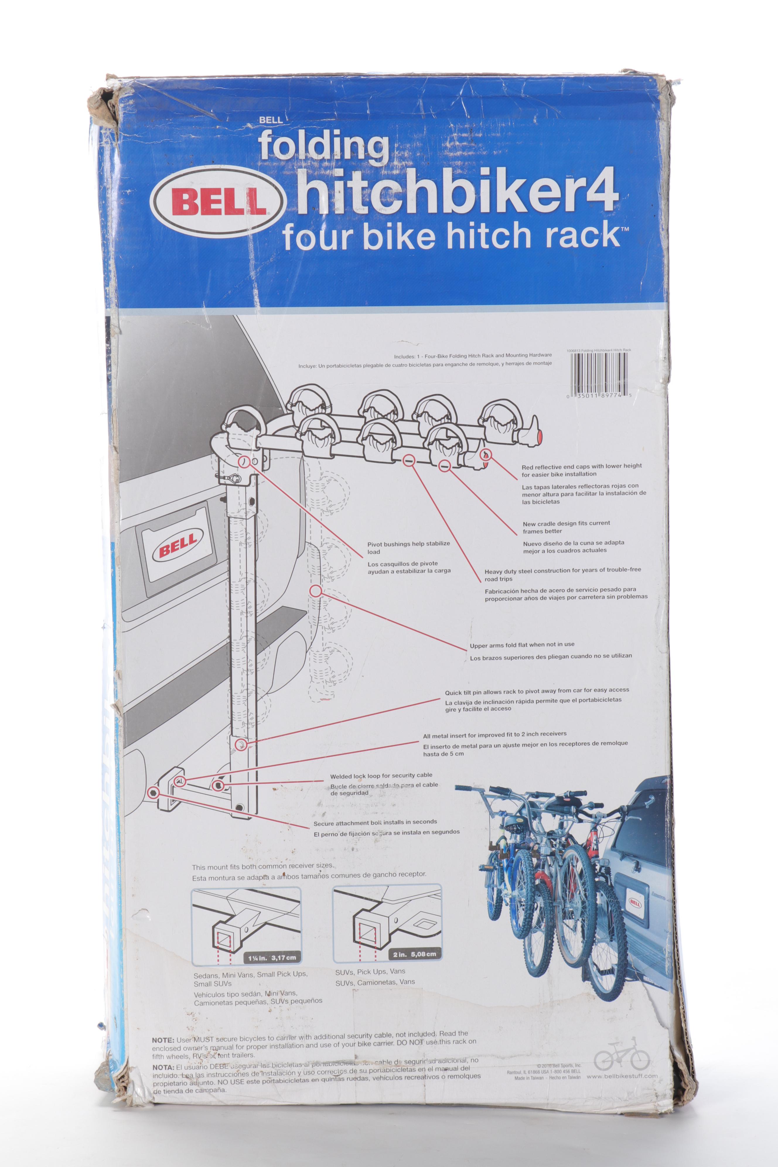 Bell Folding Four Bike Hitch Rack EBTH