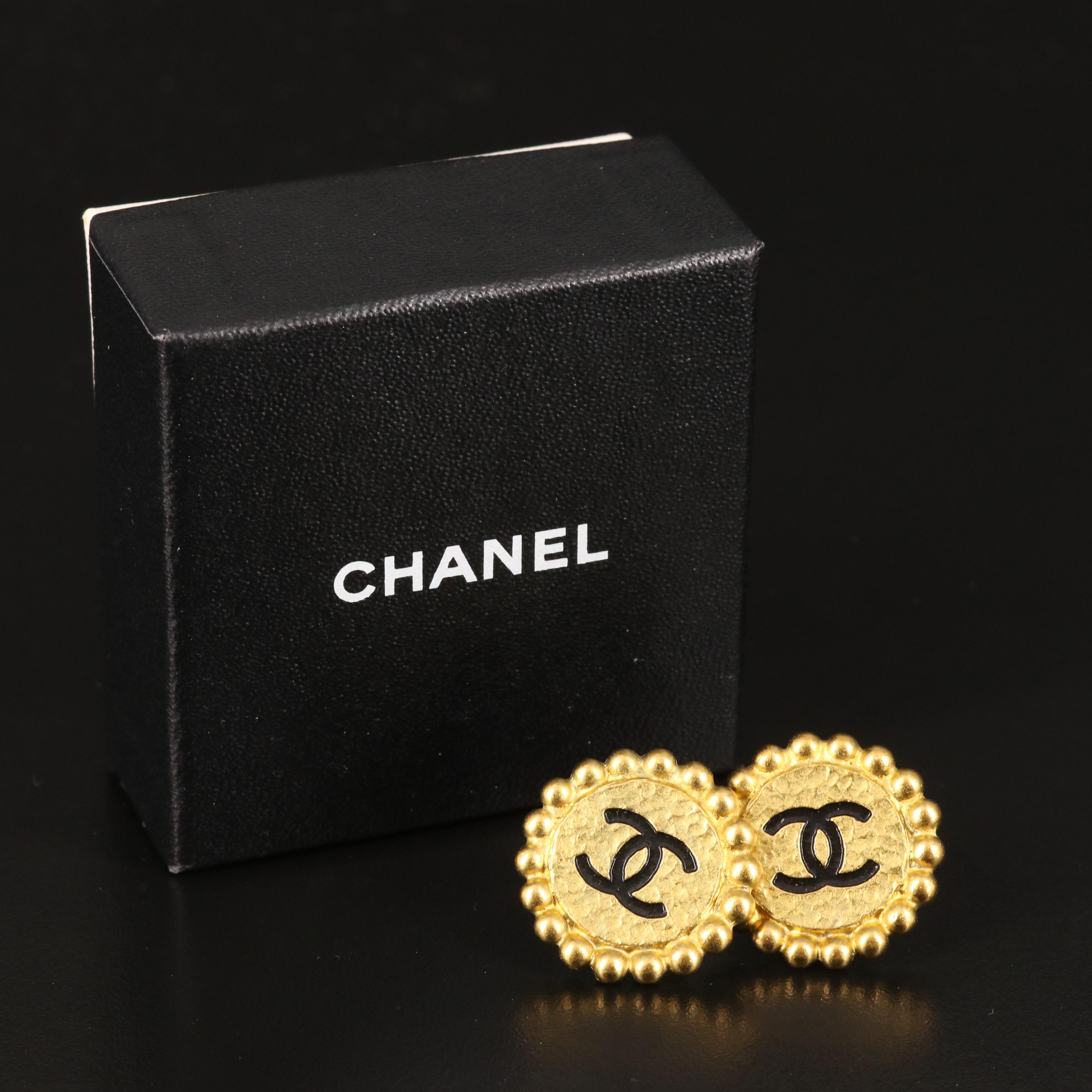 Chanel Logo Earrings with Branded Box EBTH