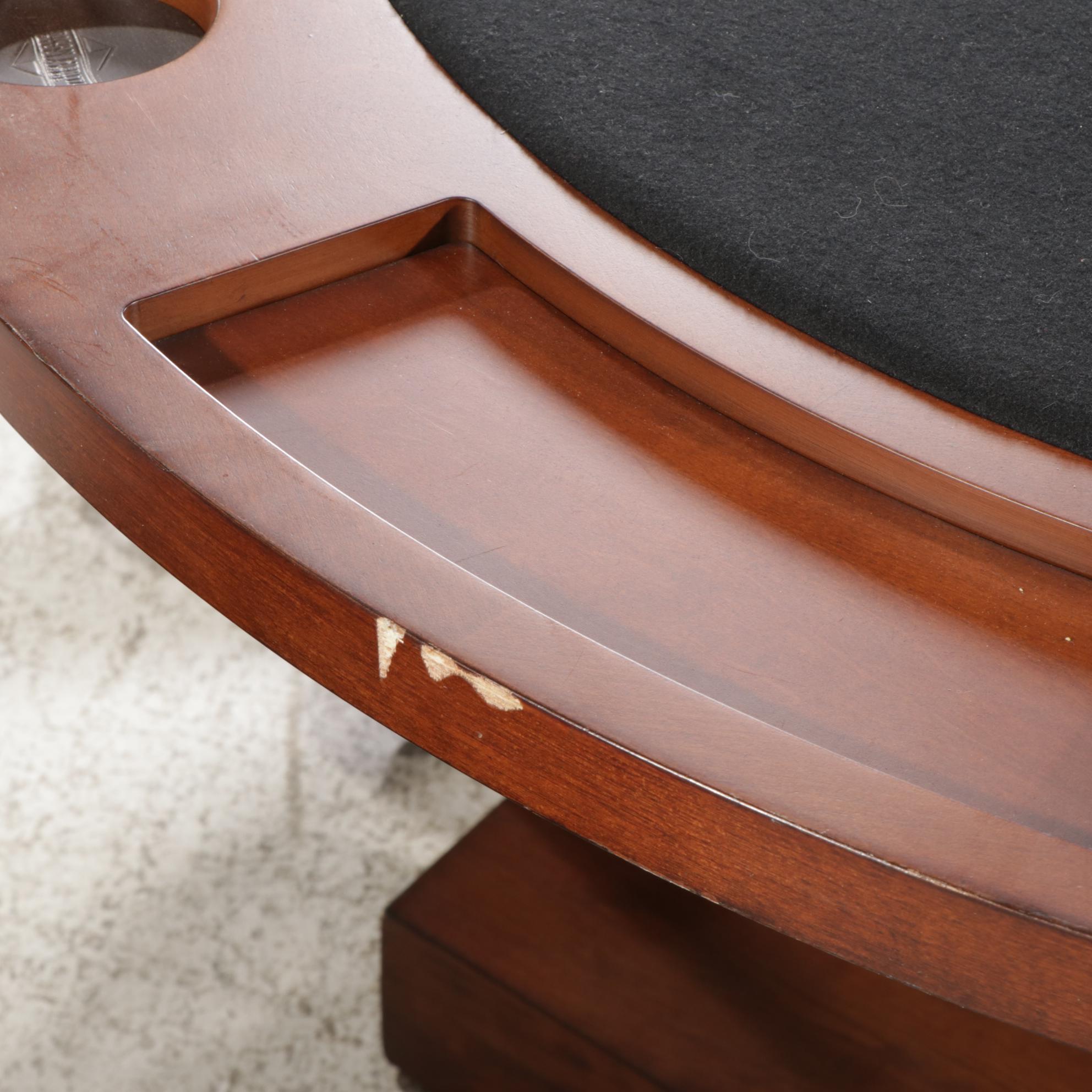 American Heritage Convertible Poker Table and Four Adjustable Rolling