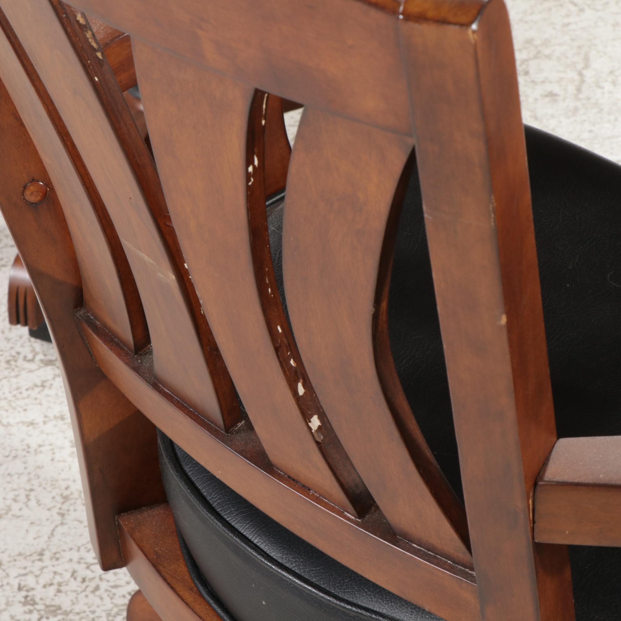 American Heritage Convertible Poker Table and Four Adjustable Rolling