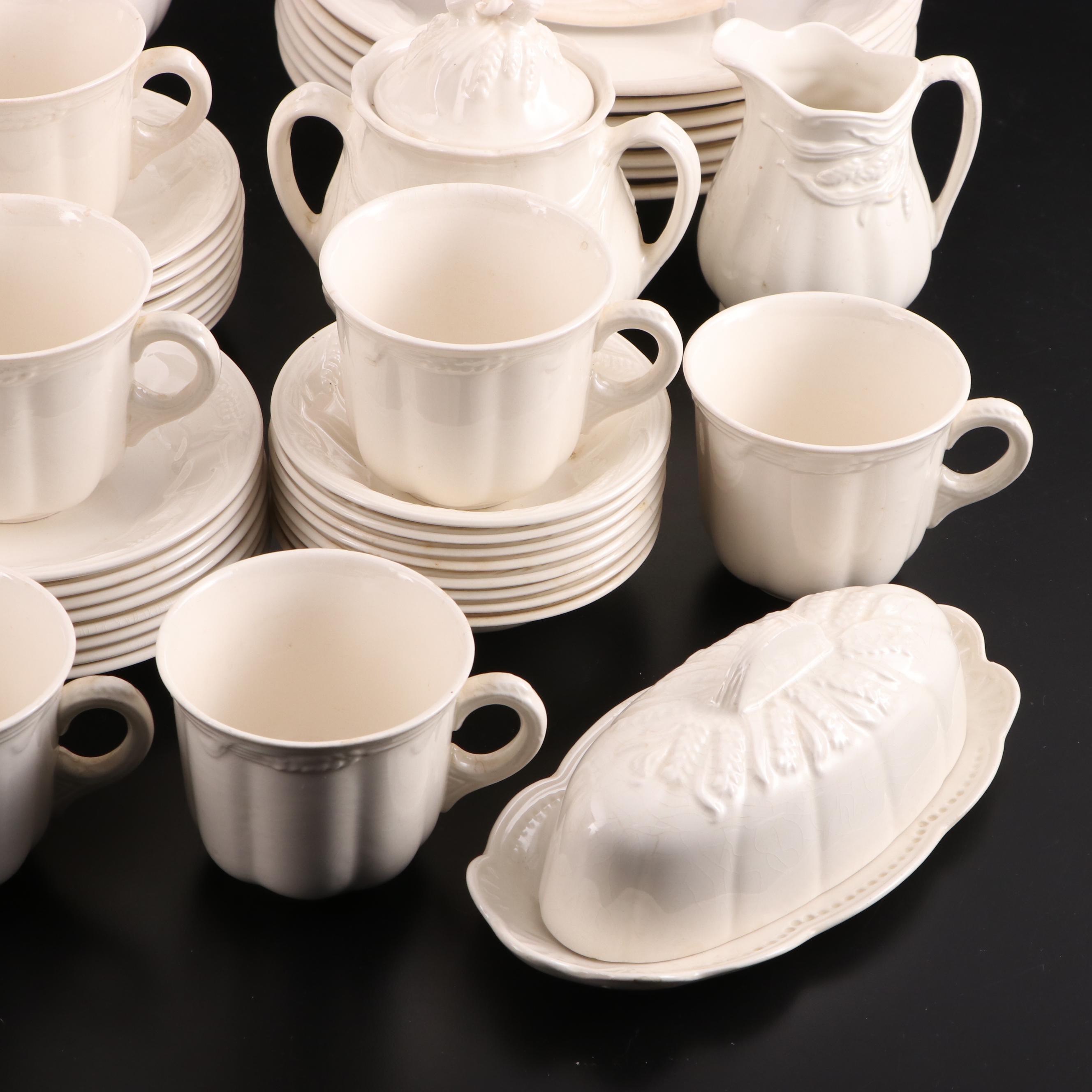 Royal Crownford Ironstone "Wheat" Dinnerware and Coffee Service EBTH