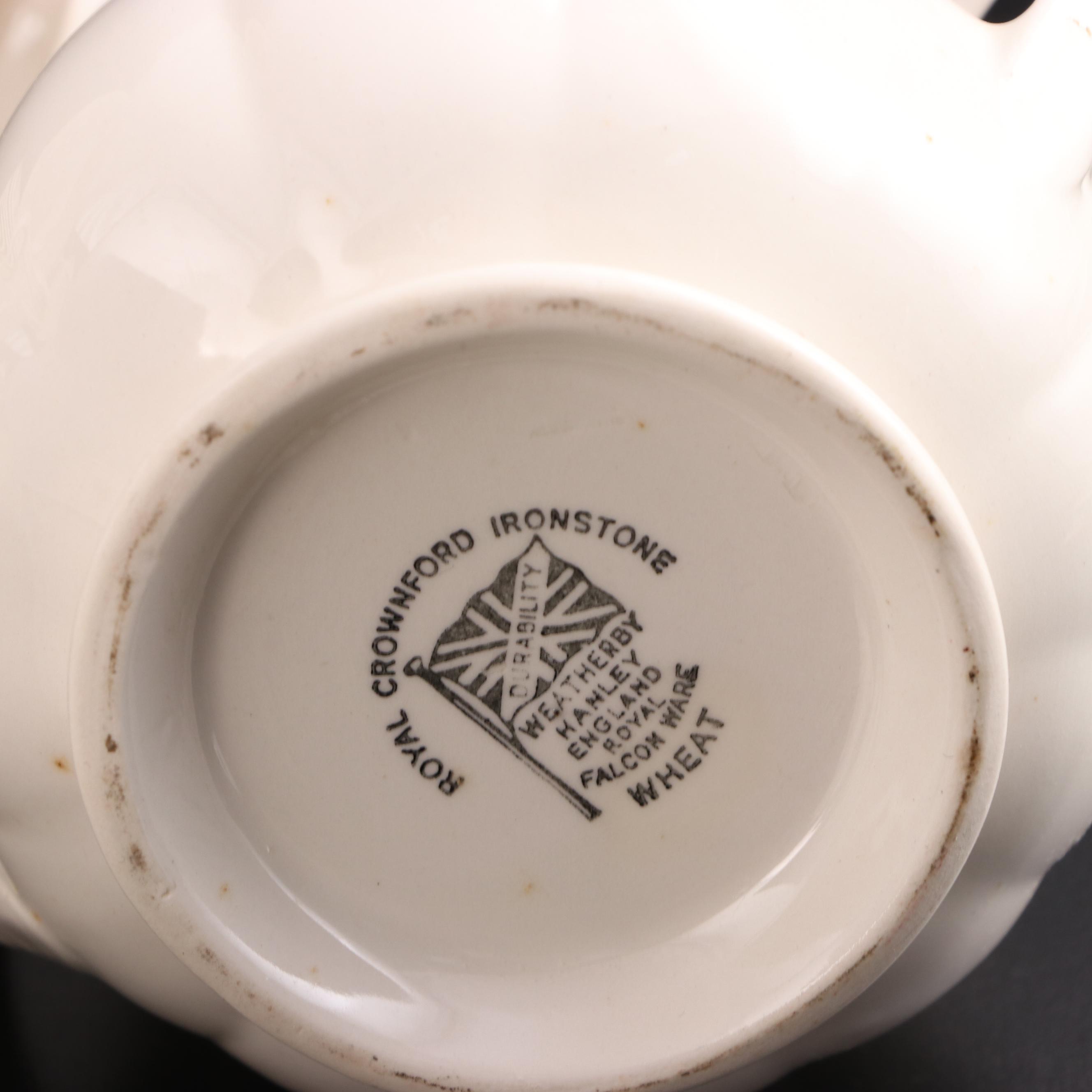 Royal Crownford Ironstone "Wheat" Dinnerware and Coffee Service EBTH