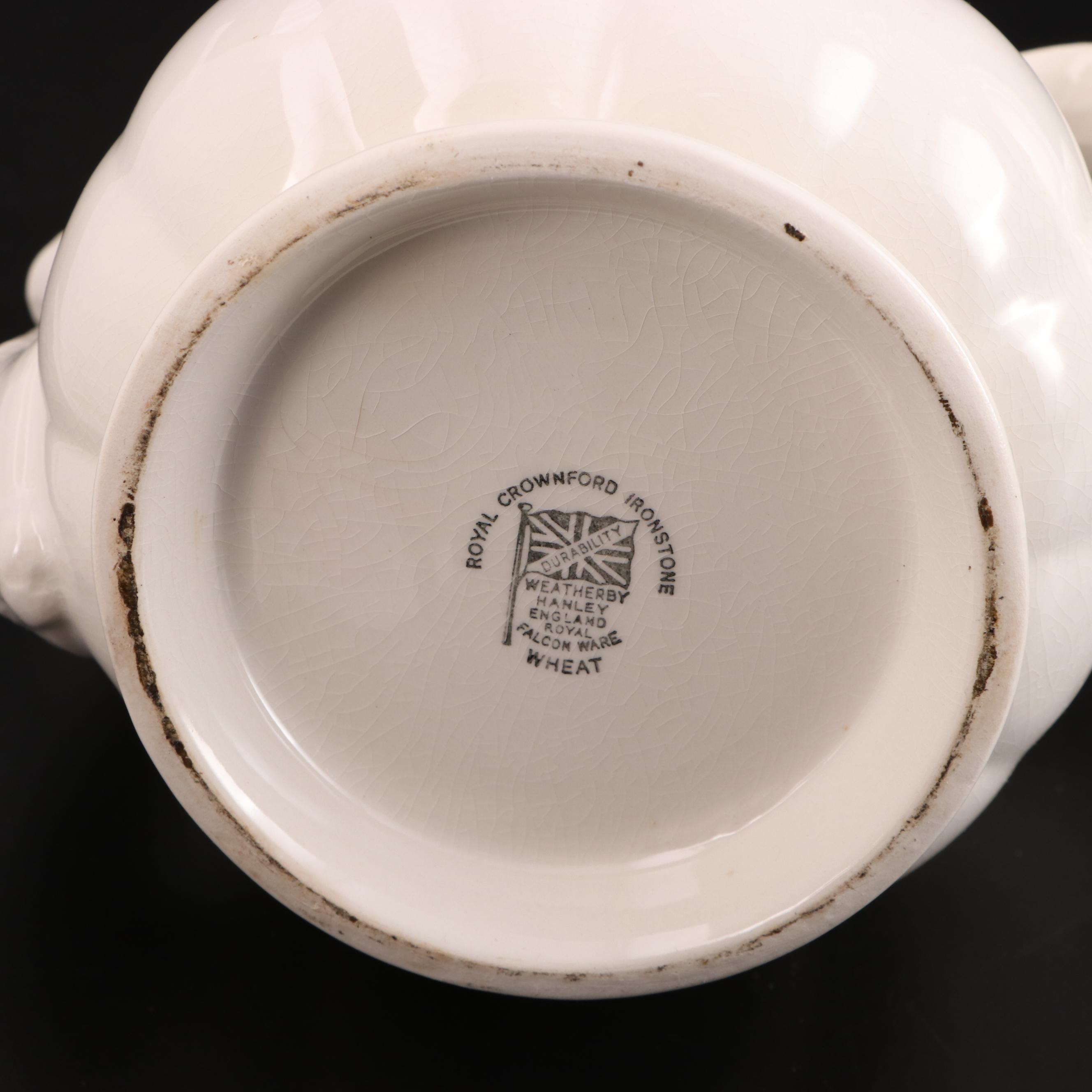 Royal Crownford Ironstone "Wheat" Dinnerware and Coffee Service EBTH