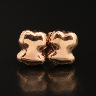 Tous 14K Rose Gold "Teddy Bear" Stud Earrings