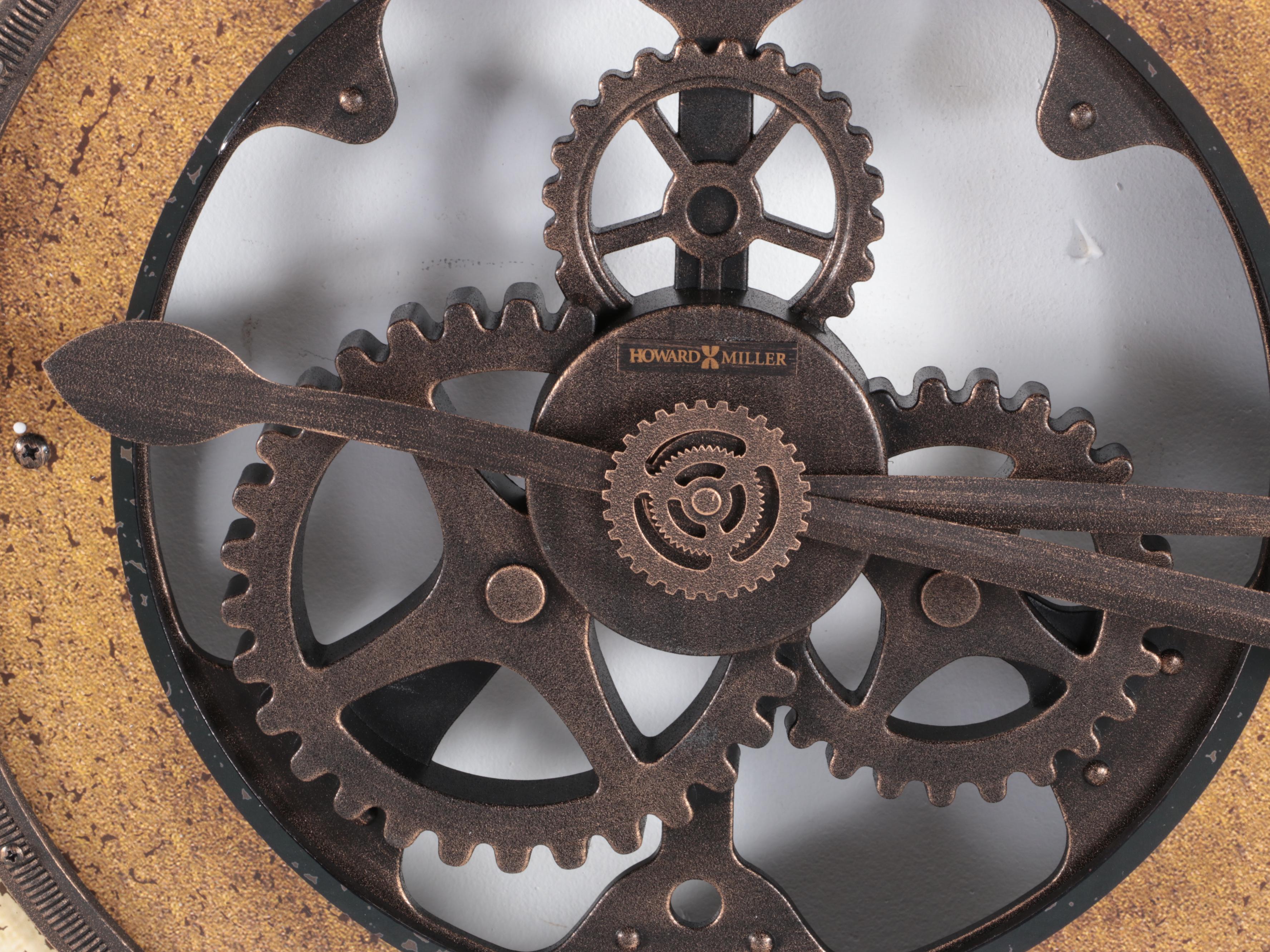 Howard Miller "Brass Works" Model 625542 Large Wall Clock EBTH