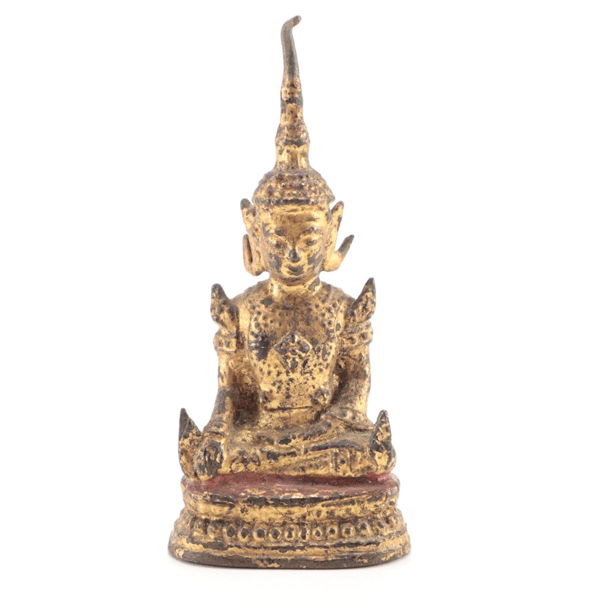Thai Gilt Bronze Figure of Buddha