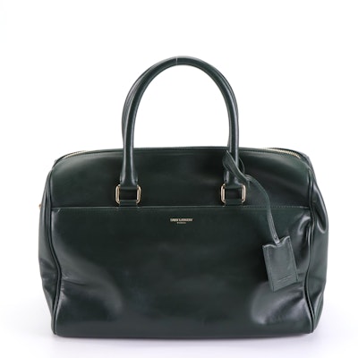 Saint Laurent Classic Duffle Bag 6 in Calfskin Leather with Strap