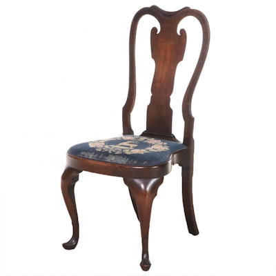 Saybolt Cleland Queen Anne Style Mahogany Side Chair, 20th Century