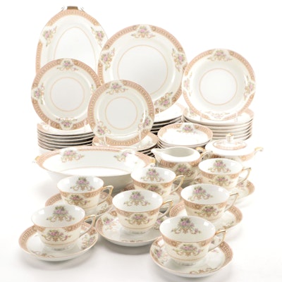 Narumi Japan "Catalina" Porcelain Dinnerware and Serveware, Mid-20th Century