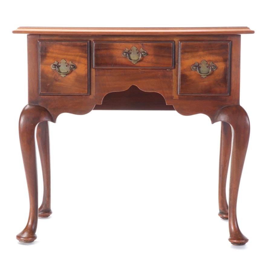 Queen Anne Style Lowboy, Mid to Late 20th Century