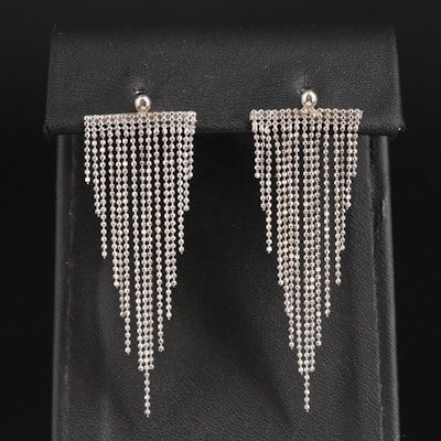 18K Beaded Fringe Chandelier Earrings
