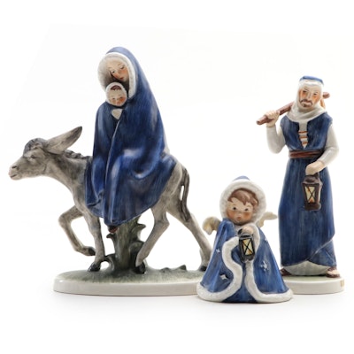 Goebel "Flight into Egypt", "St. Joseph" and Other Porcelain Hummel Figurines