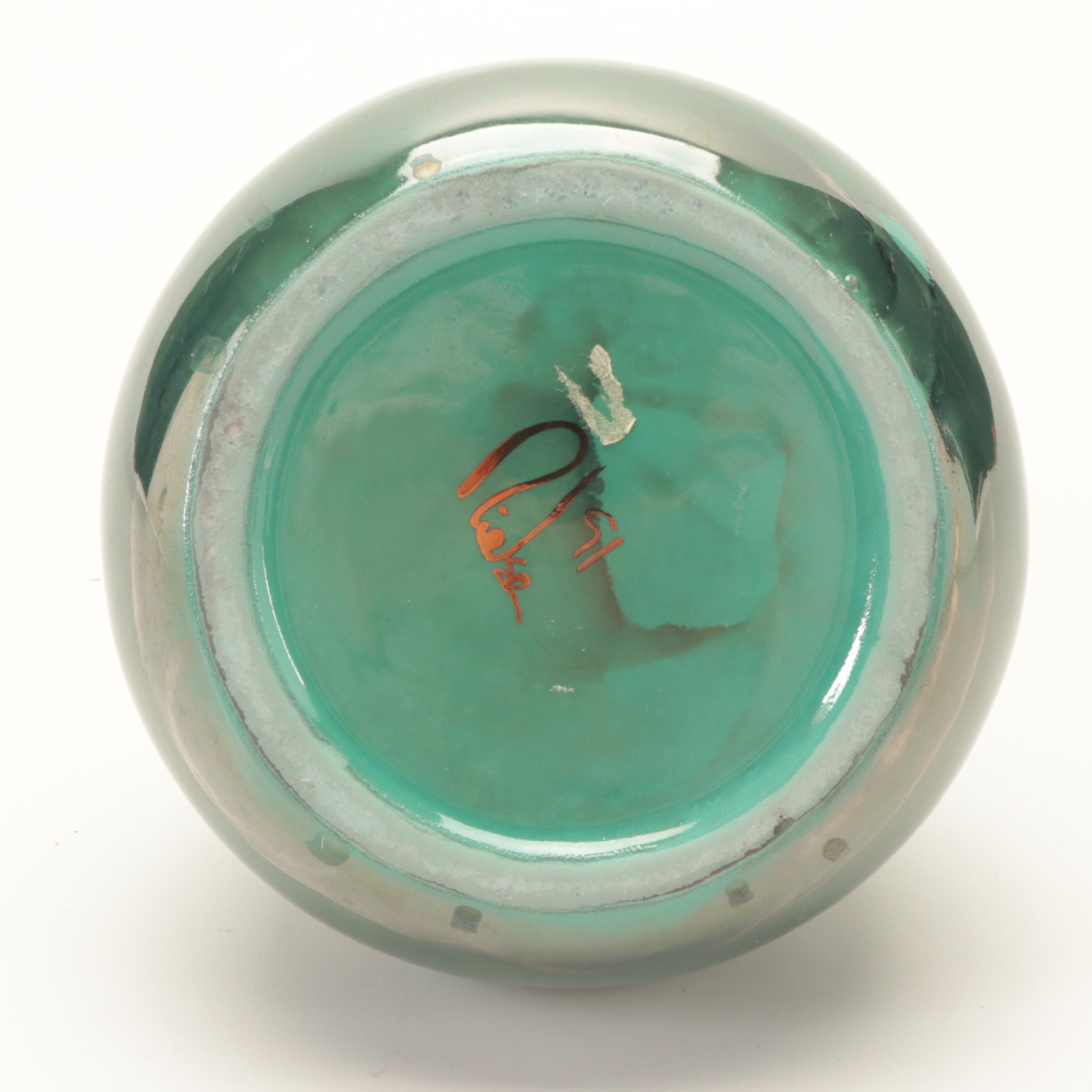 Iridescent Green Ceramic Bathroom Accessories EBTH