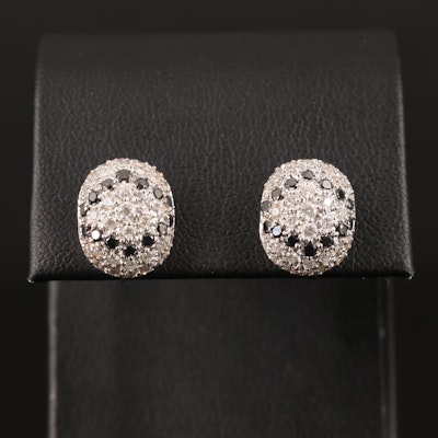 18K 1.00 CTW Pavé Diamond Earrings