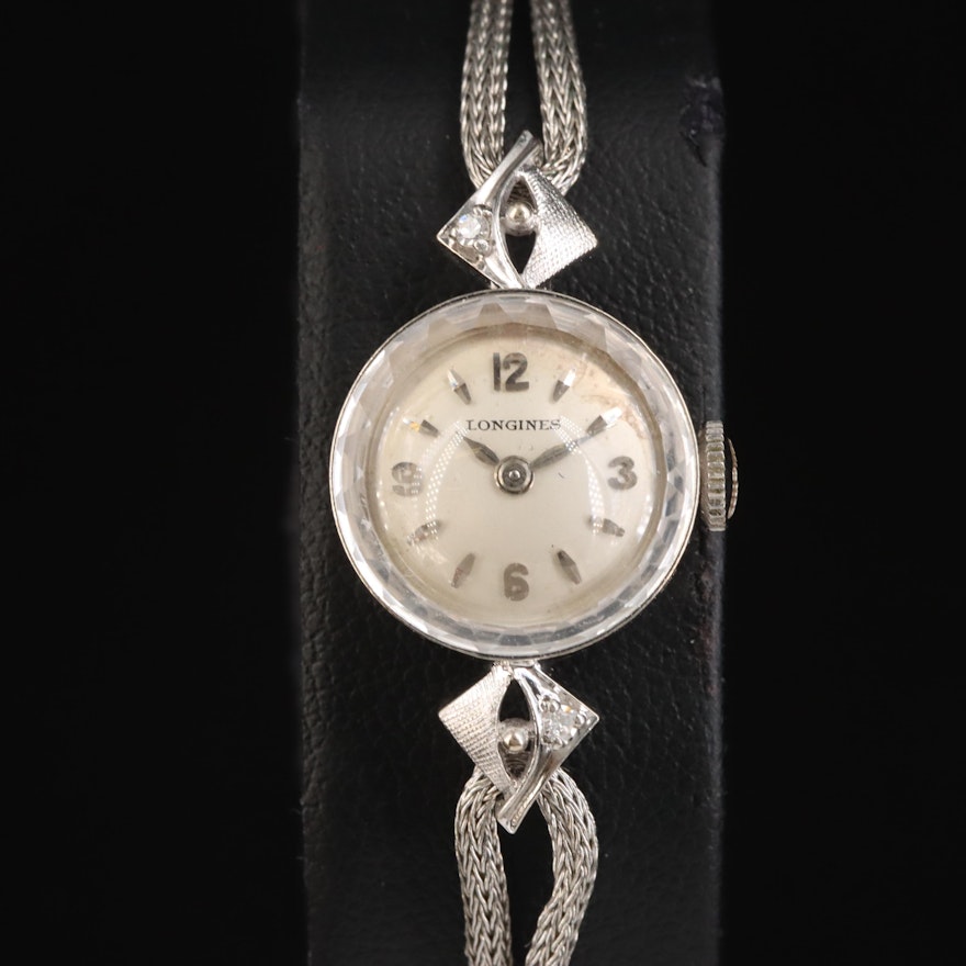 14K Longines Diamond Wristwatch