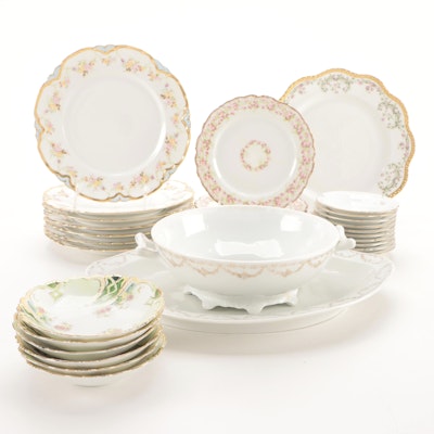 Continental European Porcelain Dinnerware and Serveware