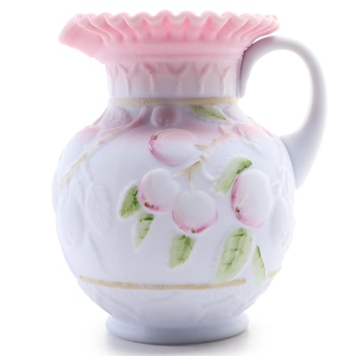 Fenton Hand-Painted Limited Edition Burmese Juice Pitcher