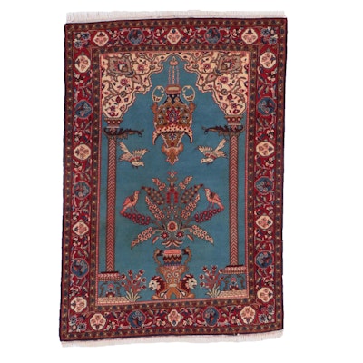 3'5 x 4'11 Hand-Knotted Turkish Ghiordes Prayer Rug