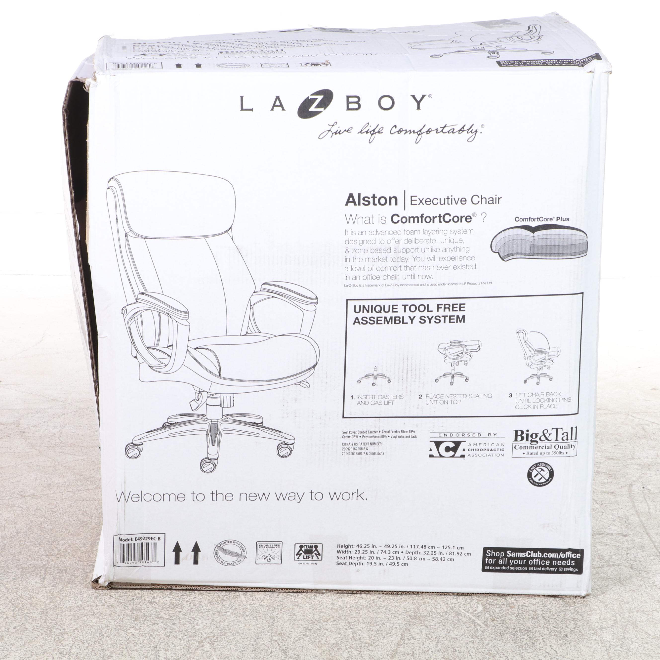 LaZBoy Alston Big & Tall Executive Chair EBTH