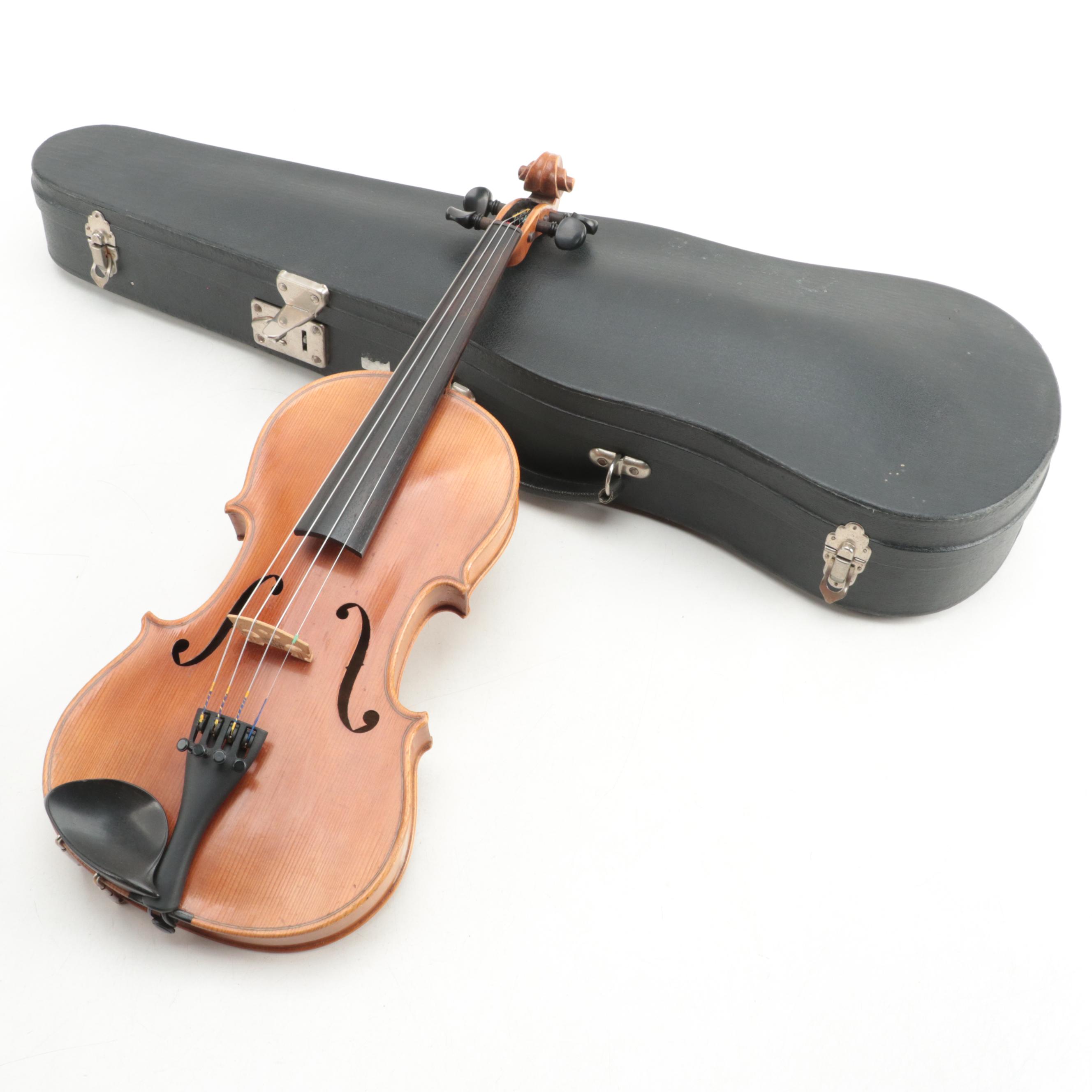 Schönbach Jan Basta Spruce, Maple, Ebony 3/4 Violin with Case, 20th ...