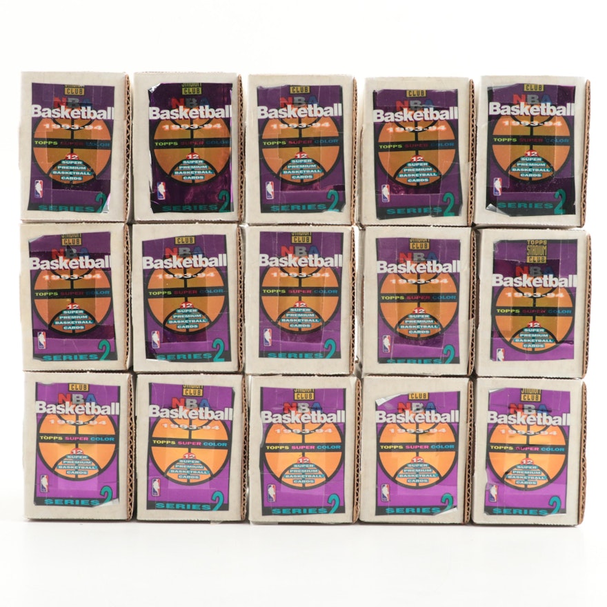 Topps Stadium Club Series 2 Basketball Cards In Sealed Boxes, 1993–1994