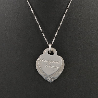 Tiffany & Co. "Notes: Let Me Count the Ways" Sterling Heart Necklace