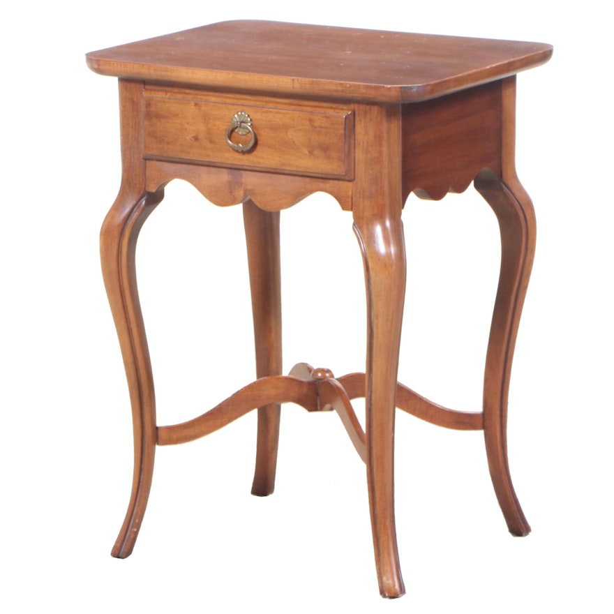 French Provincial Style Maple Side Table, Mid to Late 20th Century