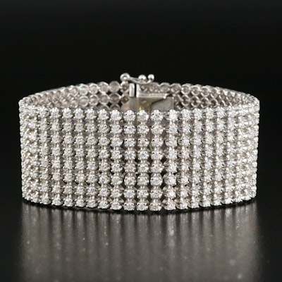 10K 24.48 CTW Diamond Wide Strap Bracelet