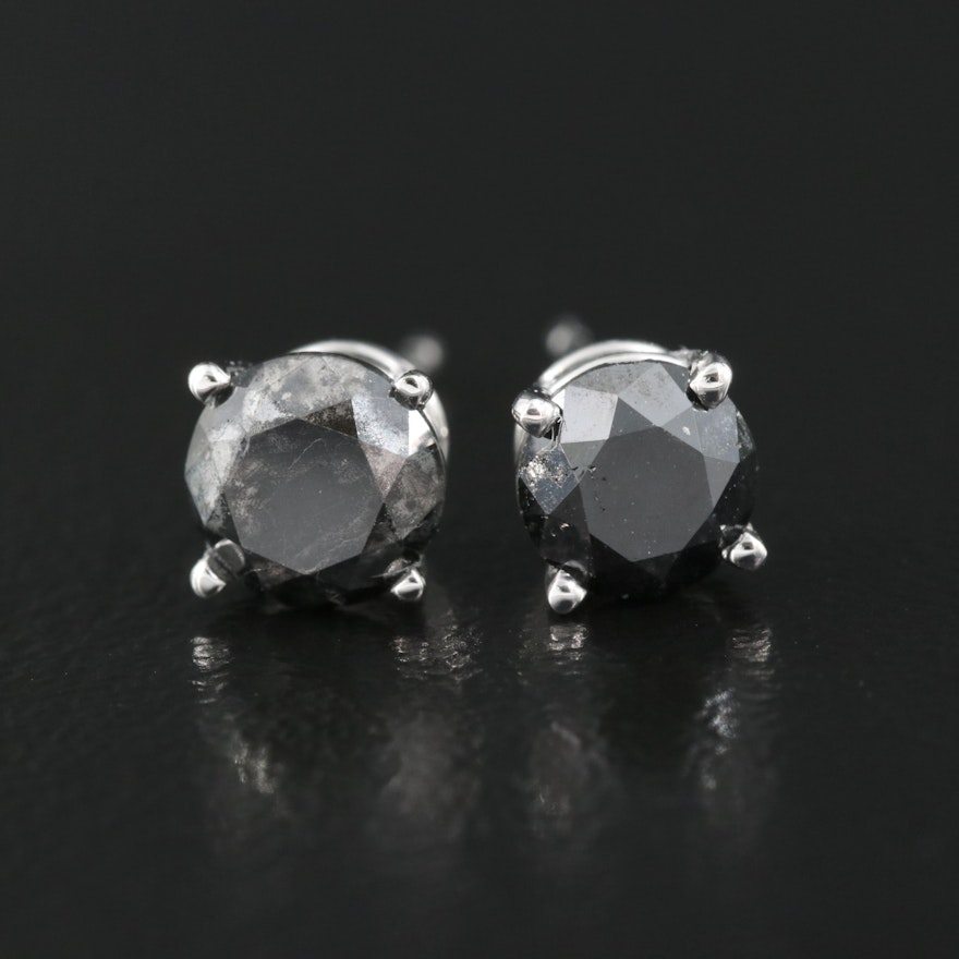 14K 1.10 CTW Diamond Stud Earrings