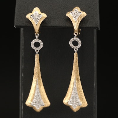14K 0.32 CTW Diamond Pendulum Earrings