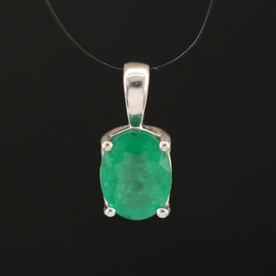 14K 1.05 CT Emerald Pendant