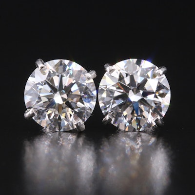 Platinum 5.03 CTW Lab Grown Diamond Earrings with IGI Reports