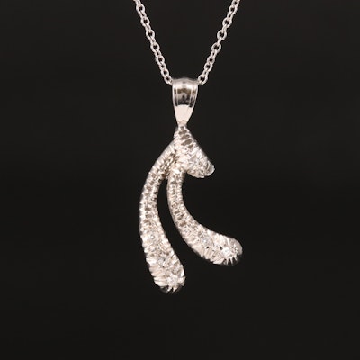 14K 0.06 CTW Diamond Pendant Necklace