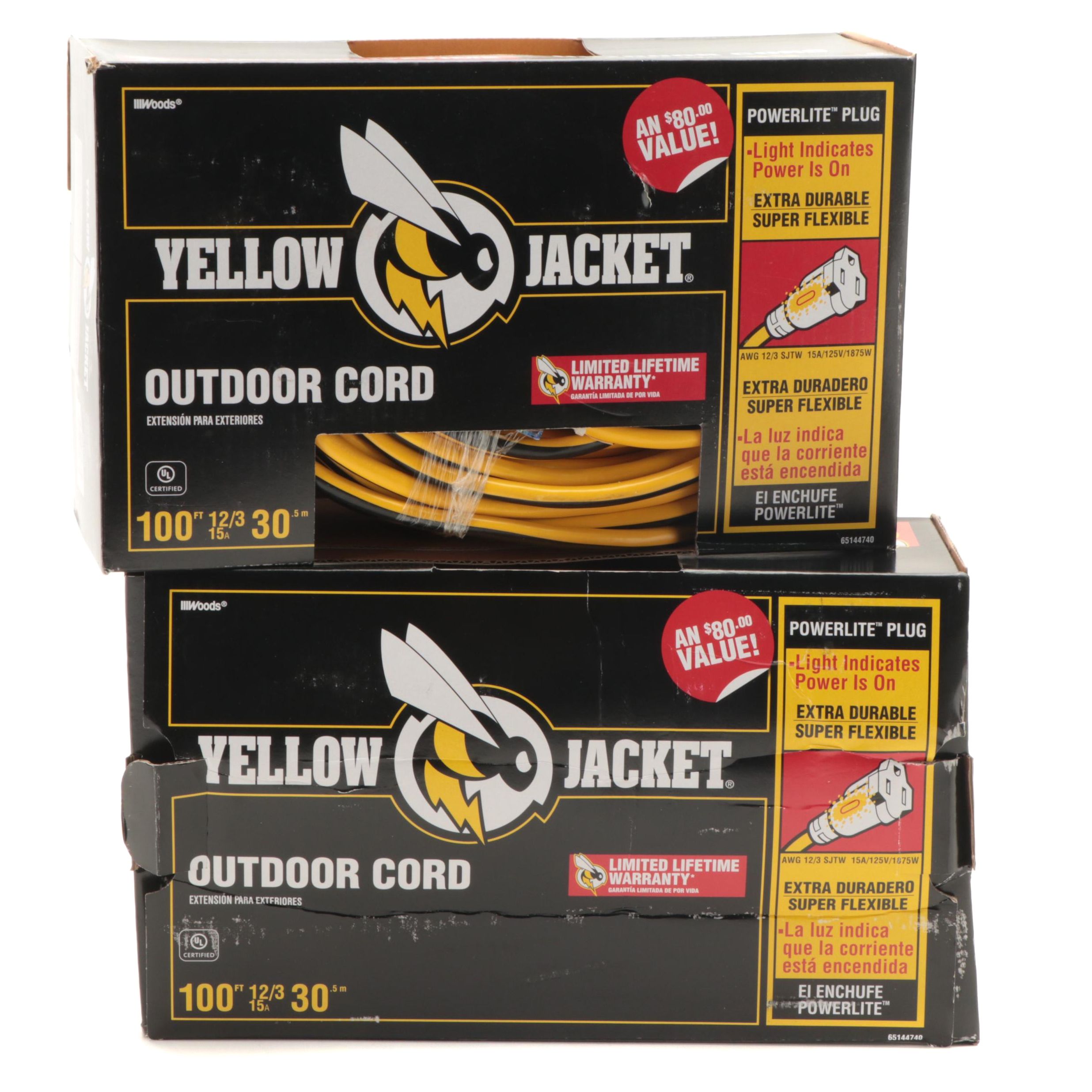Yellow Jacket 100ft Outdoor Extension Cords EBTH