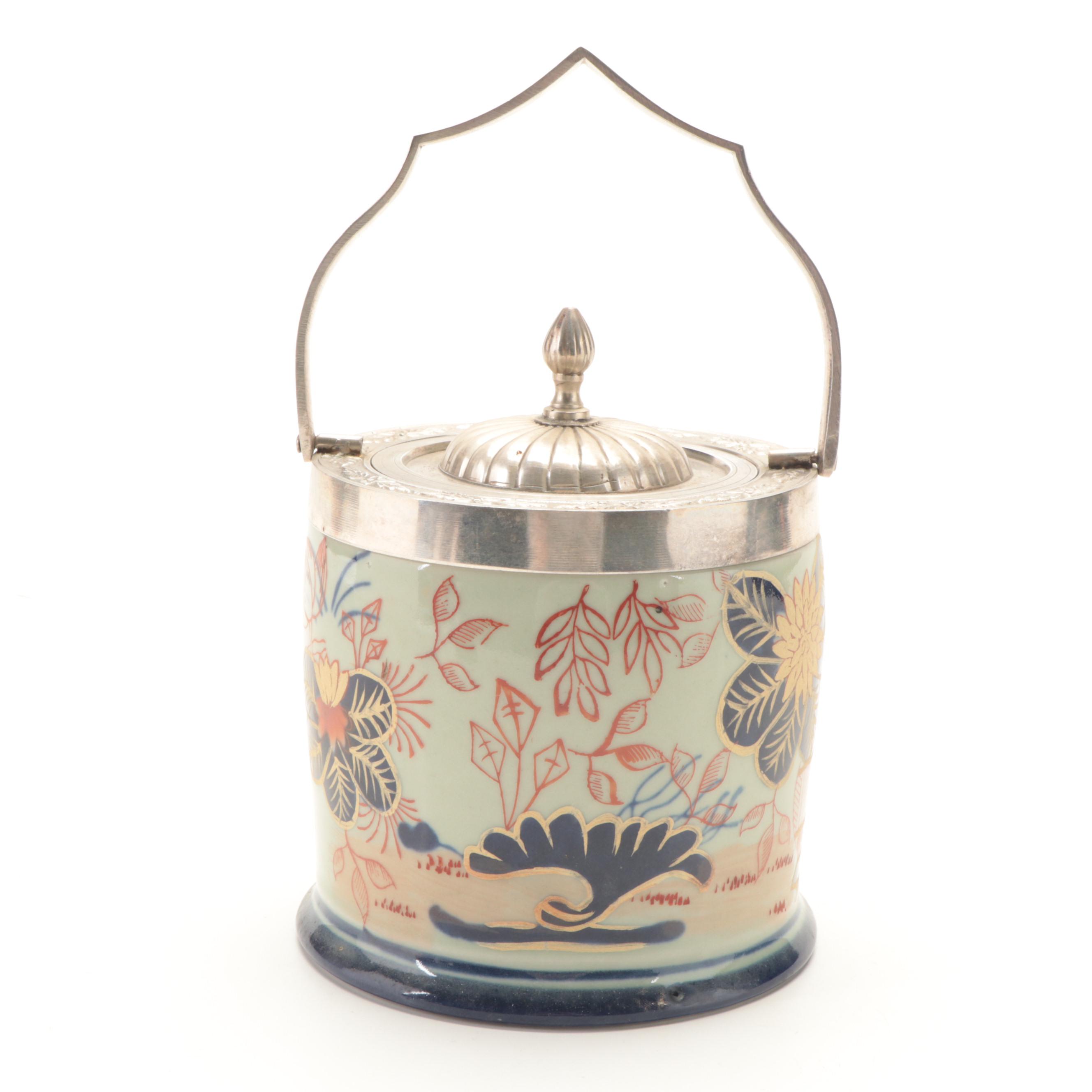 Imari Style Ironstone Biscuit Jar EBTH