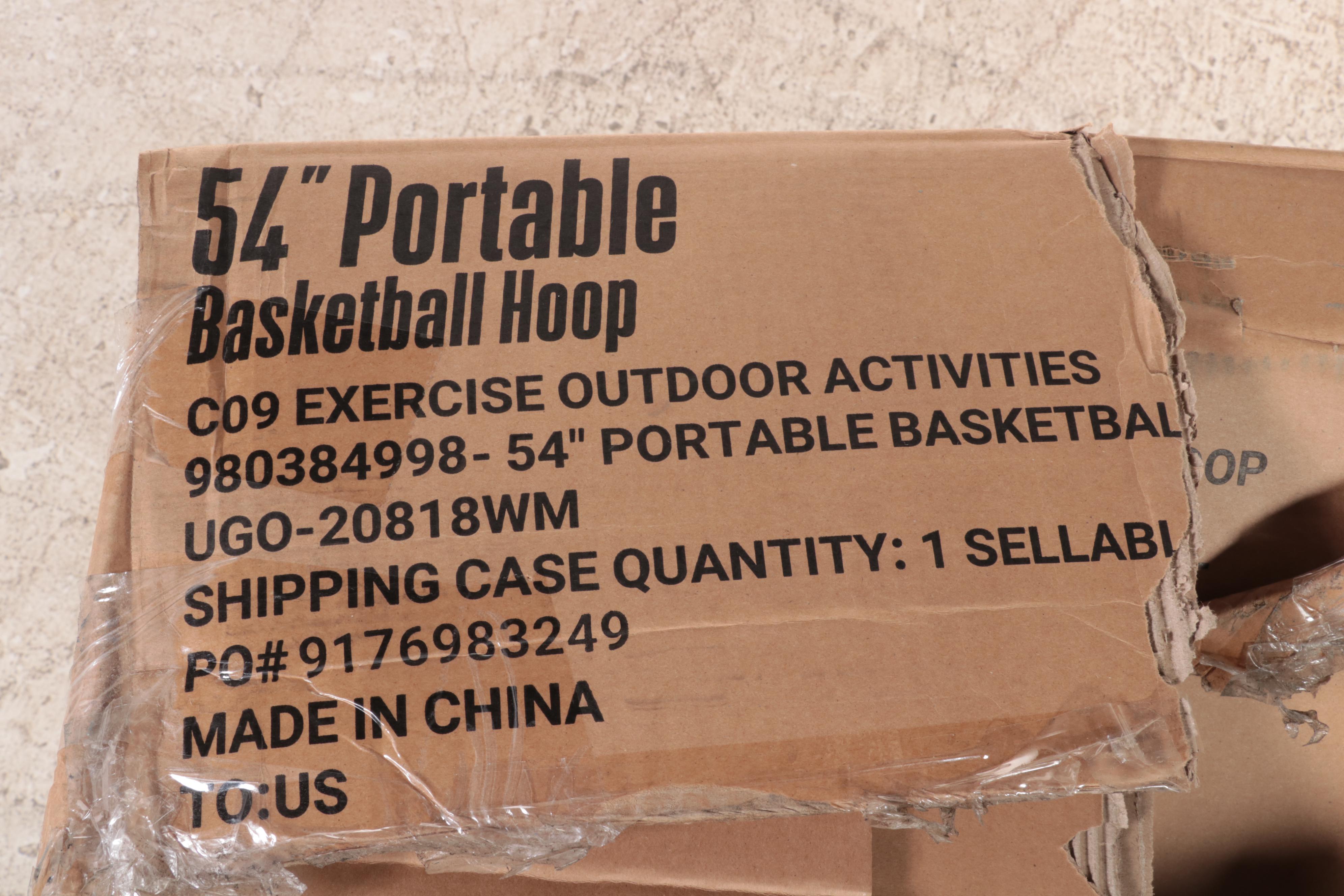 Official NBA 54” Portable Basketball Hoop with Polycarbonate Backboard