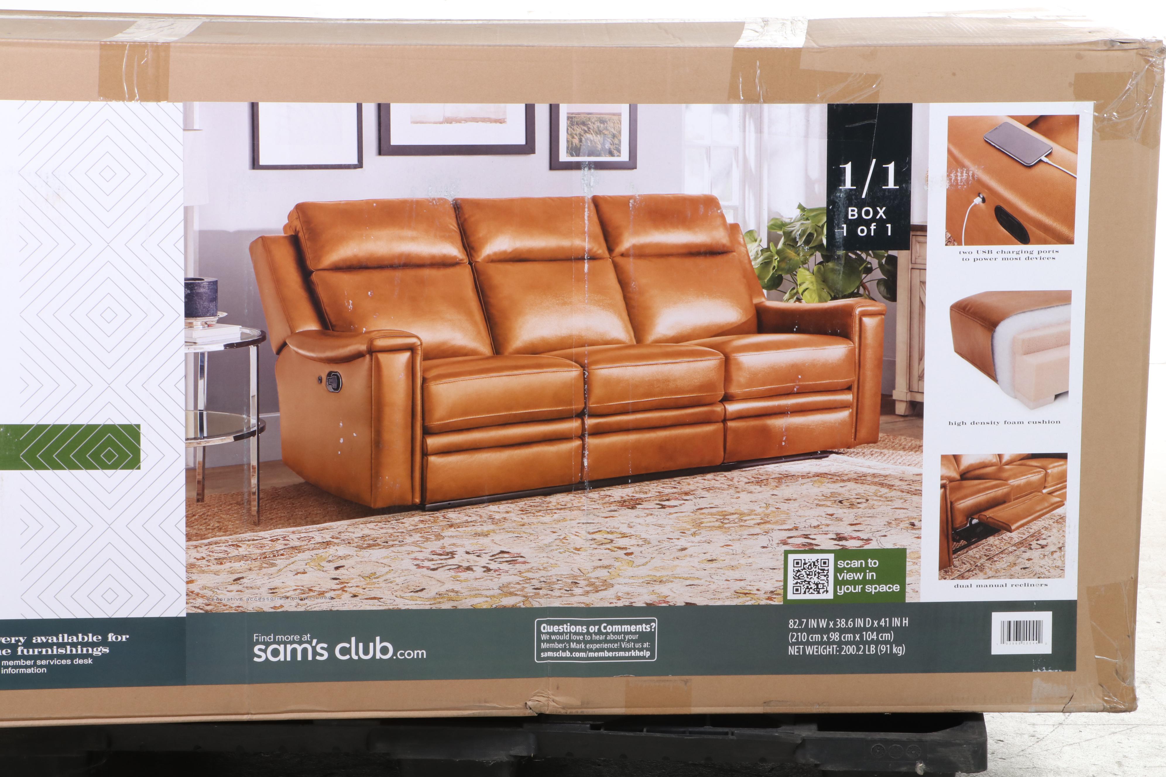 Member's Mark Livingston Leather Reclining Sofa EBTH
