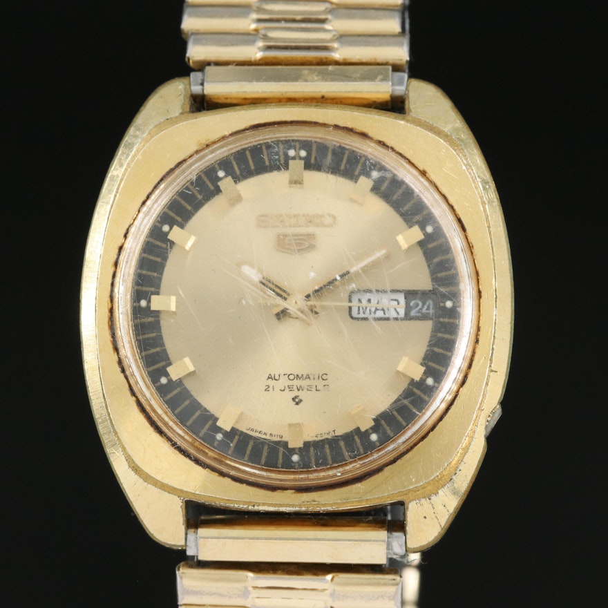 Vintage Seiko Cushion Case Automatic Wristwatch | EBTH