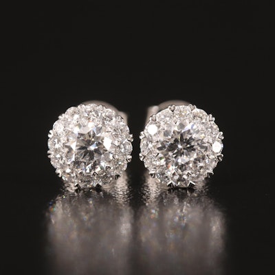 14K 1.12 CTW Lab Grown Diamond Stud Earrings