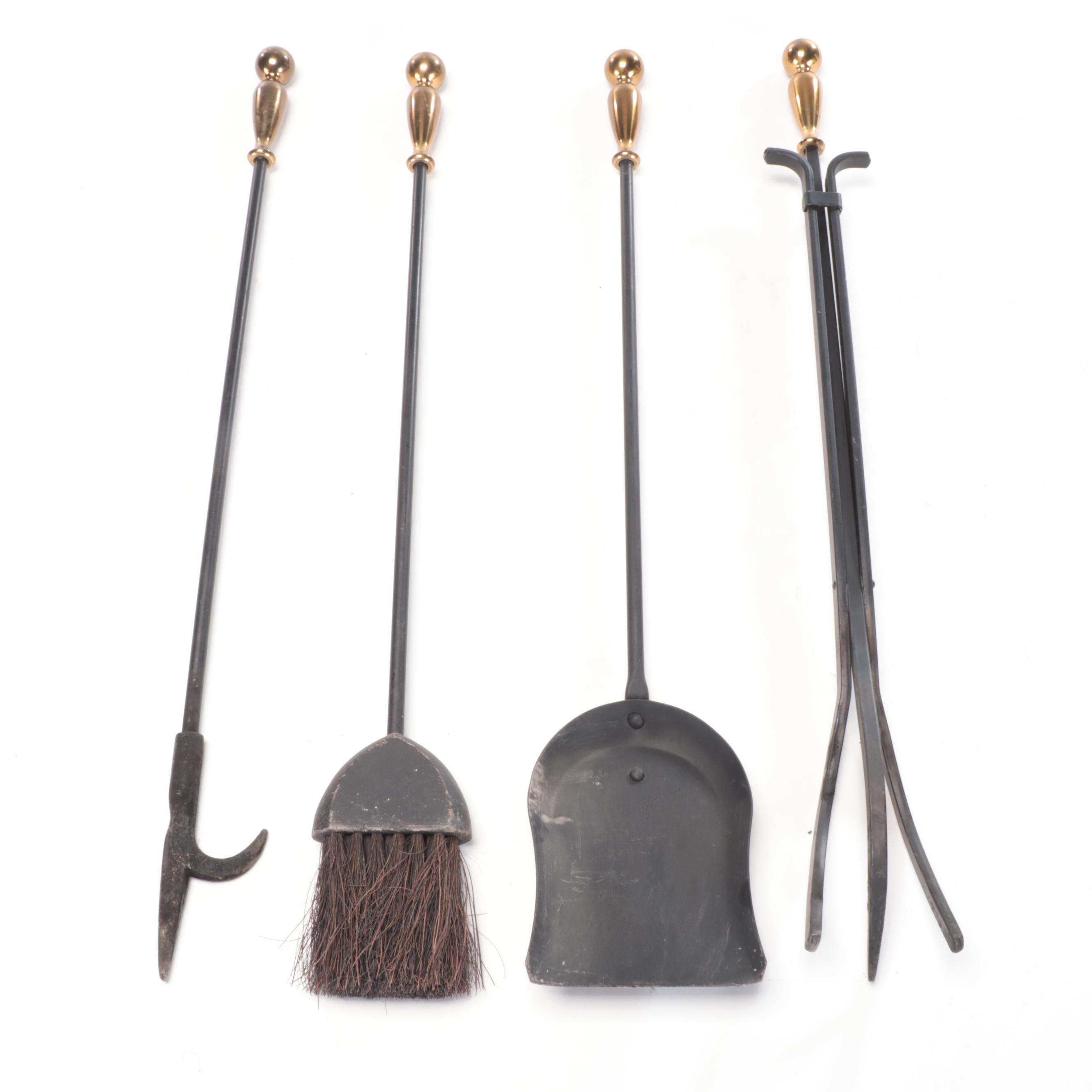 Pilgrim Brass and Cast Iron Fireplace Tool Set EBTH