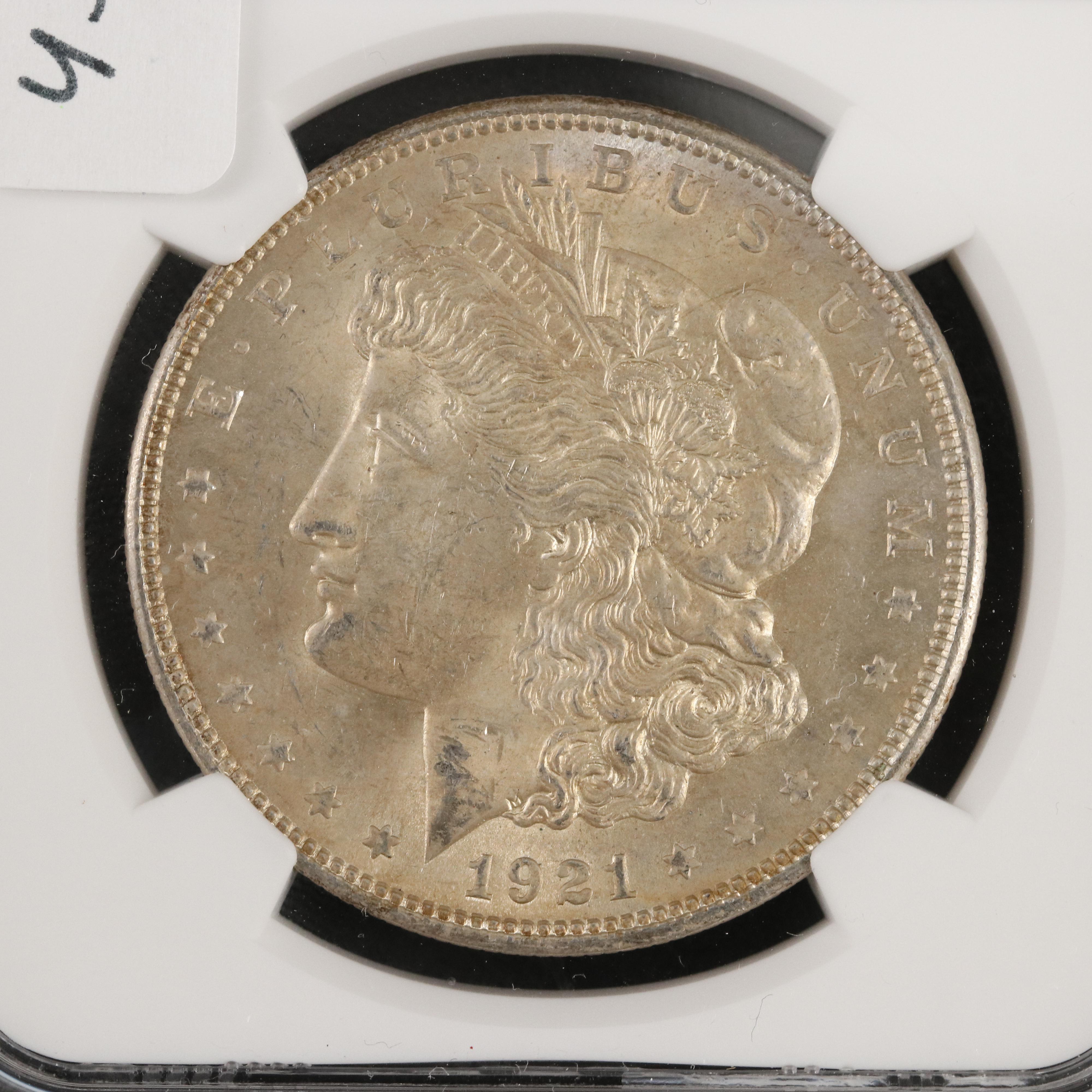 1916-S Barber Dime And Uncirculated 1921 Morgan Dollar | EBTH