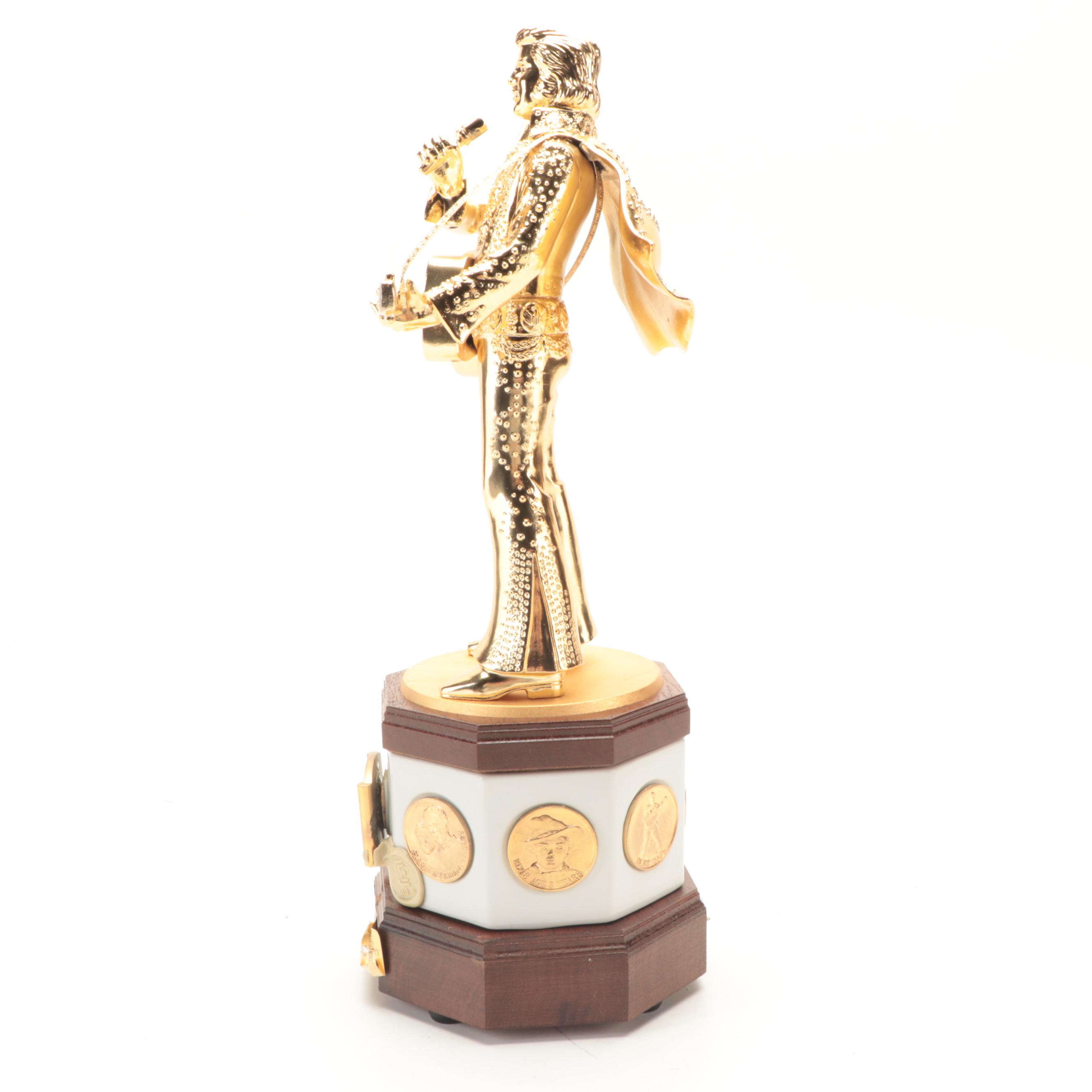 Ceramic Elvis 50th Birthday Anniversary Musical Decanter EBTH