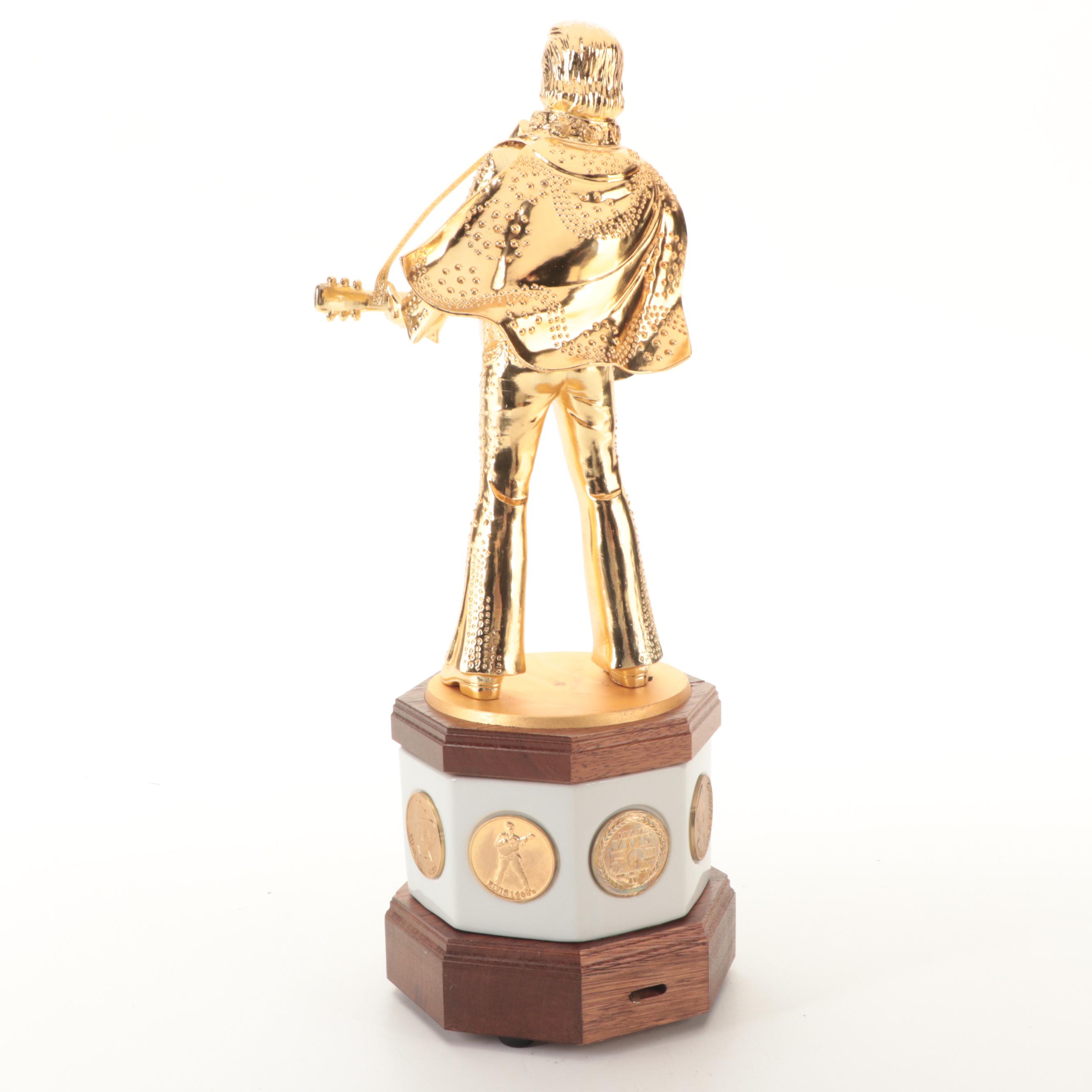 Ceramic Elvis 50th Birthday Anniversary Musical Decanter EBTH