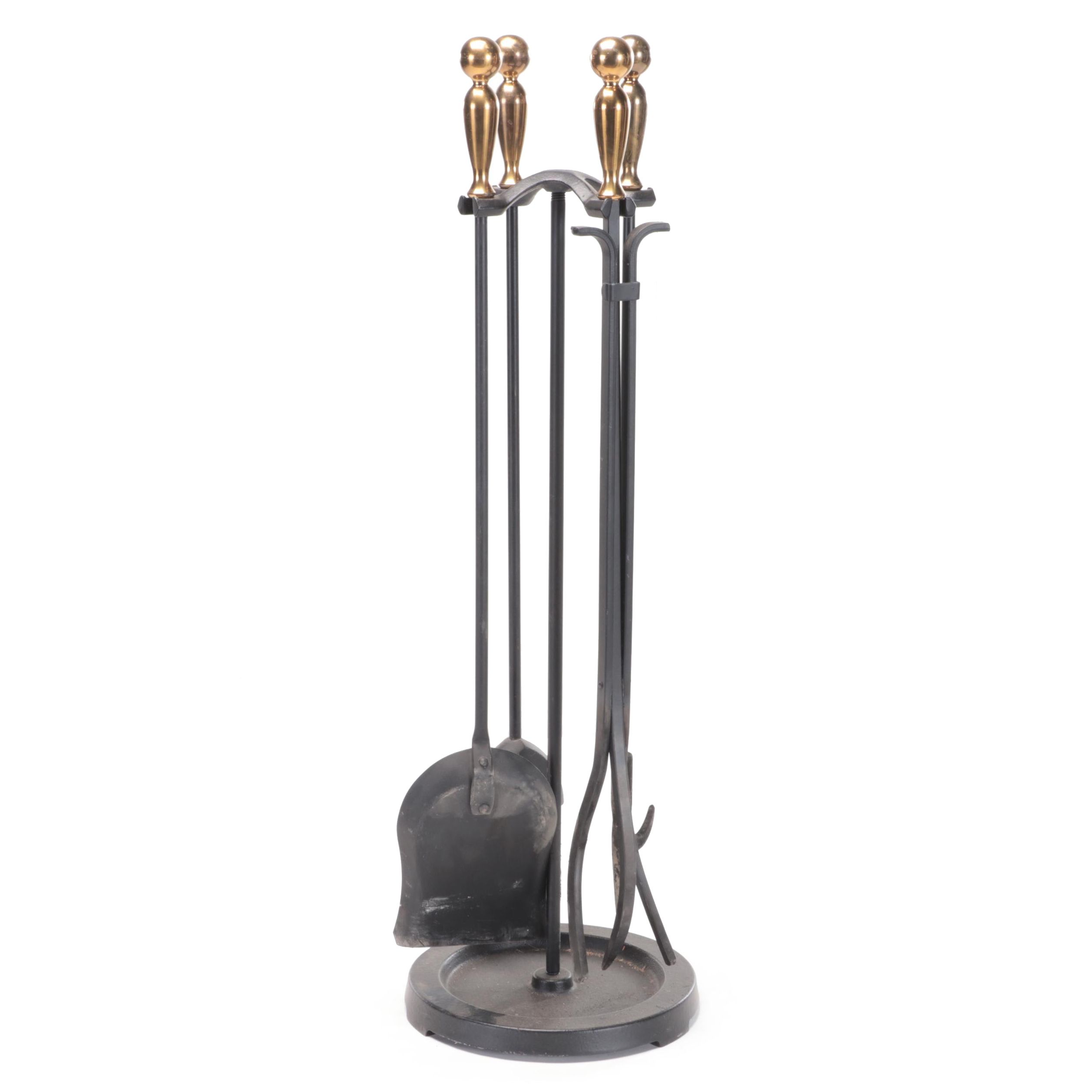 Pilgrim Brass and Cast Iron Fireplace Tool Set EBTH