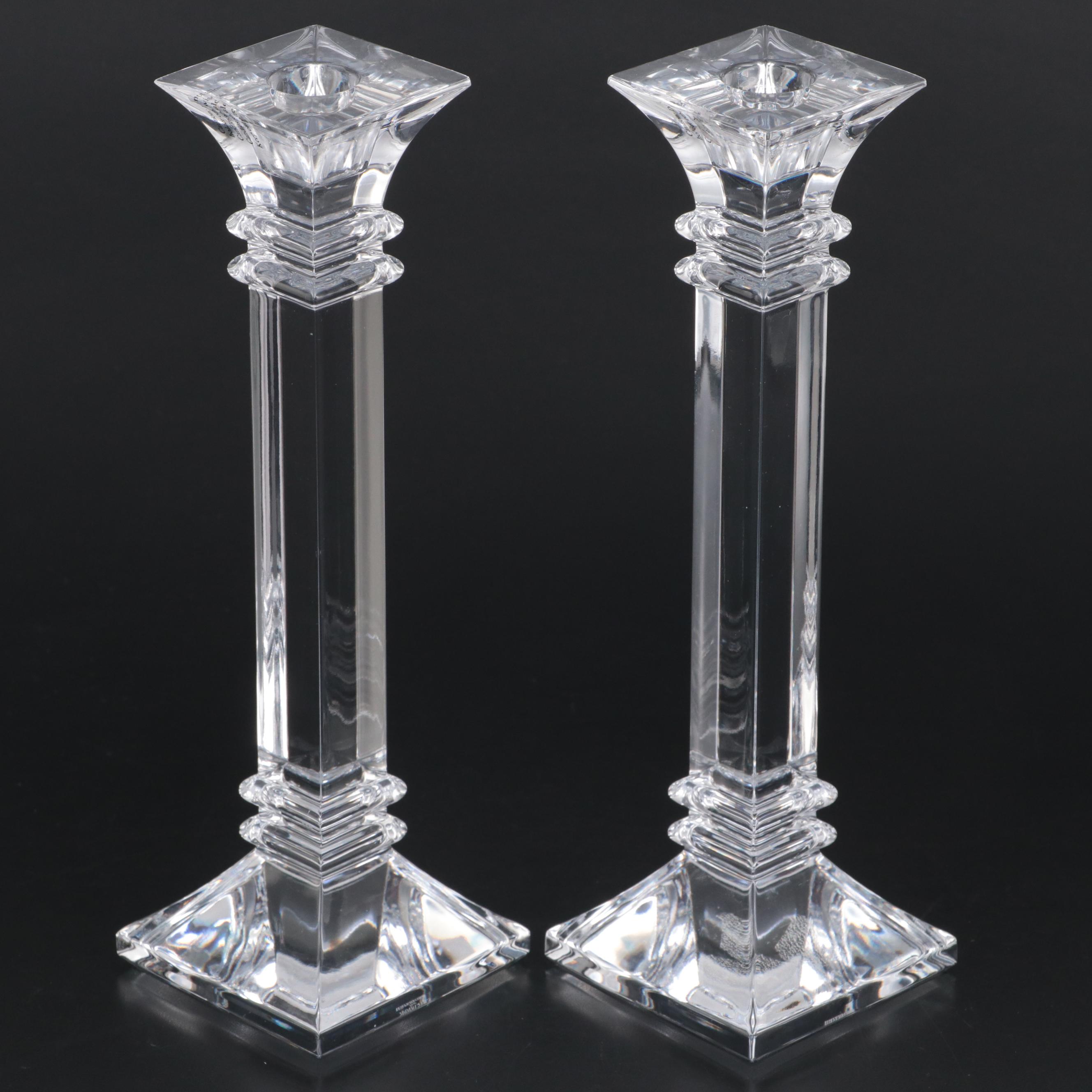 Marquis by Waterford "Treviso" Single Light Candlesticks with Picture