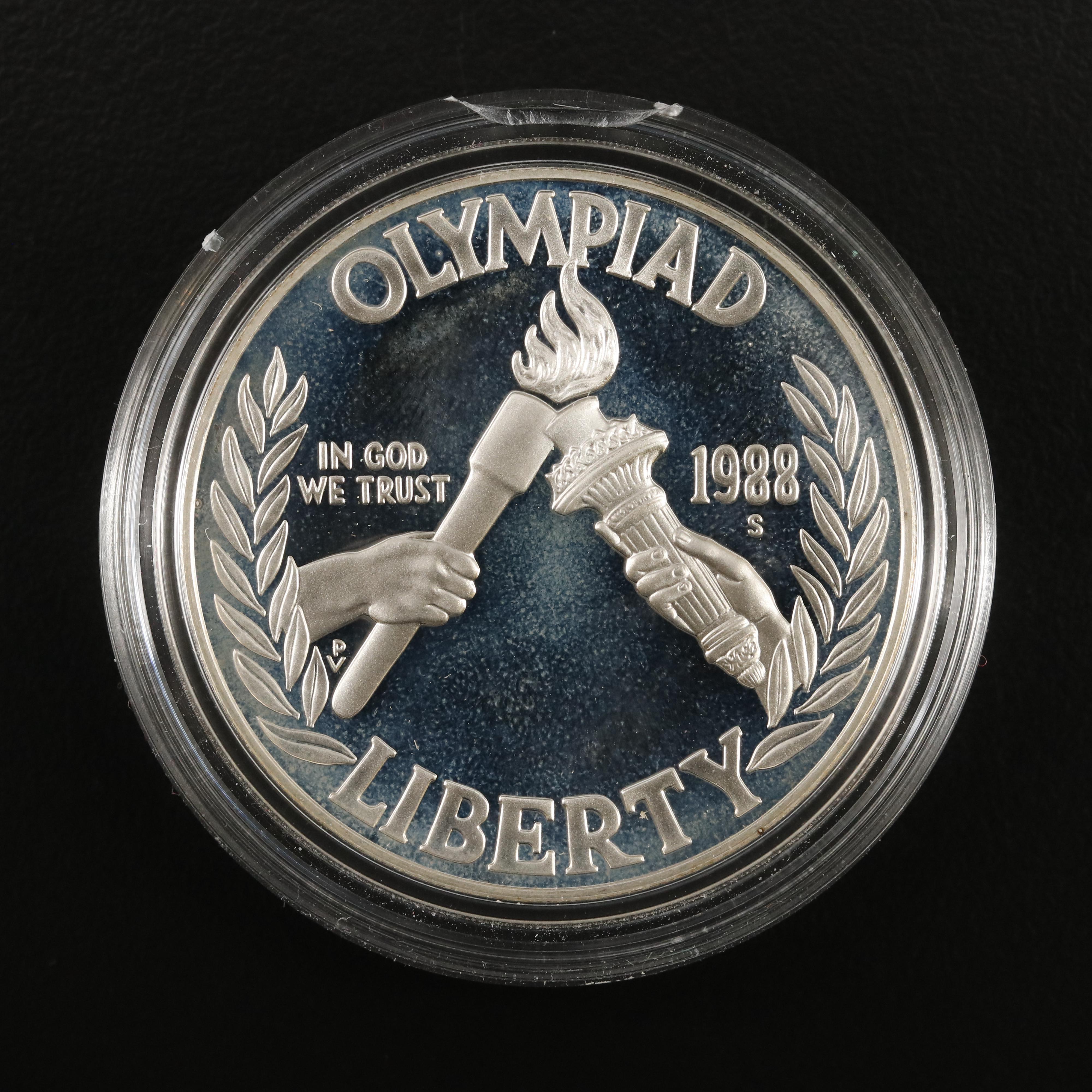 Six Modern Commemorative Proof Silver Dollars EBTH