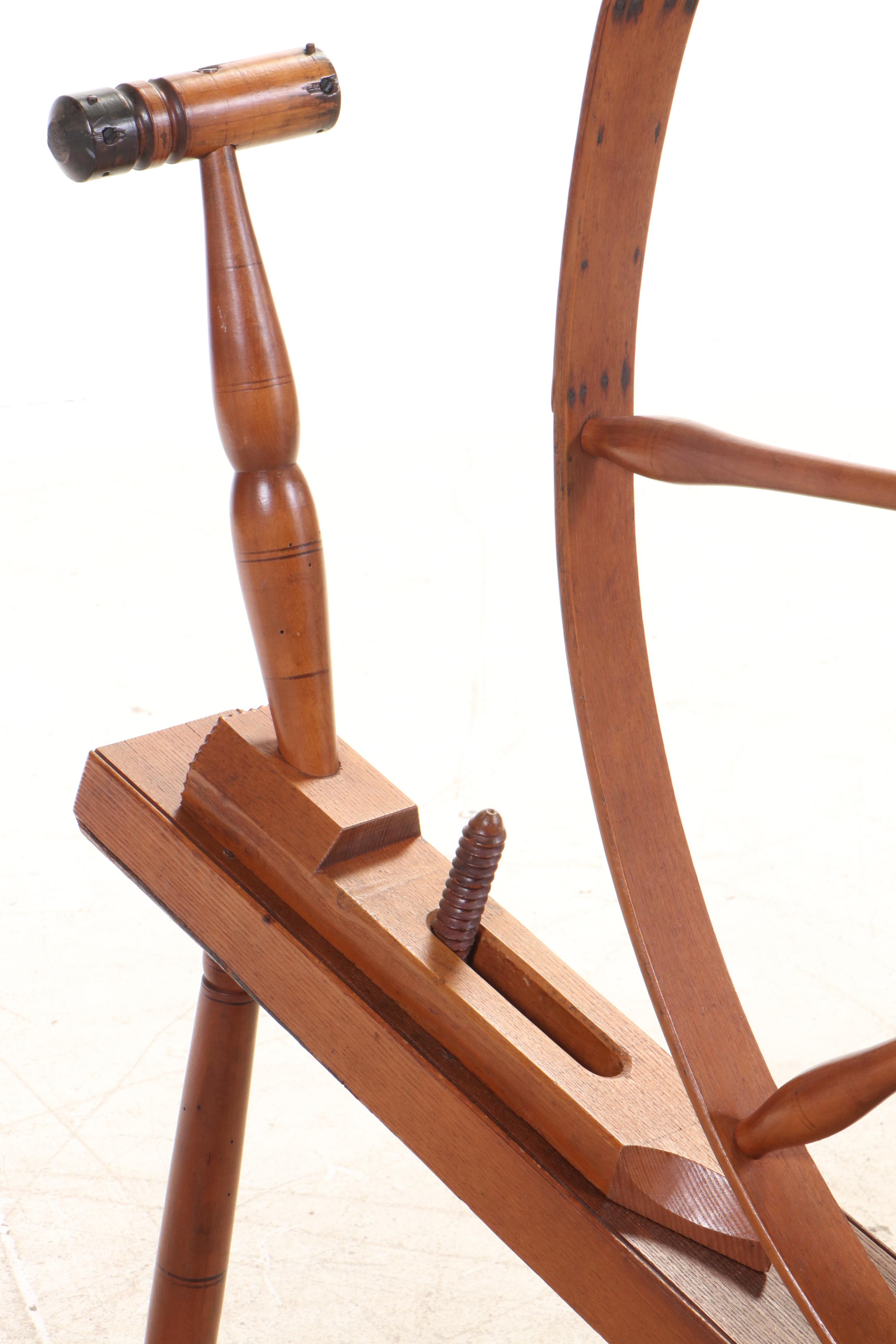 Large Walnut Walking Spinning Wheel, Late 19th/ Early 20th Century EBTH