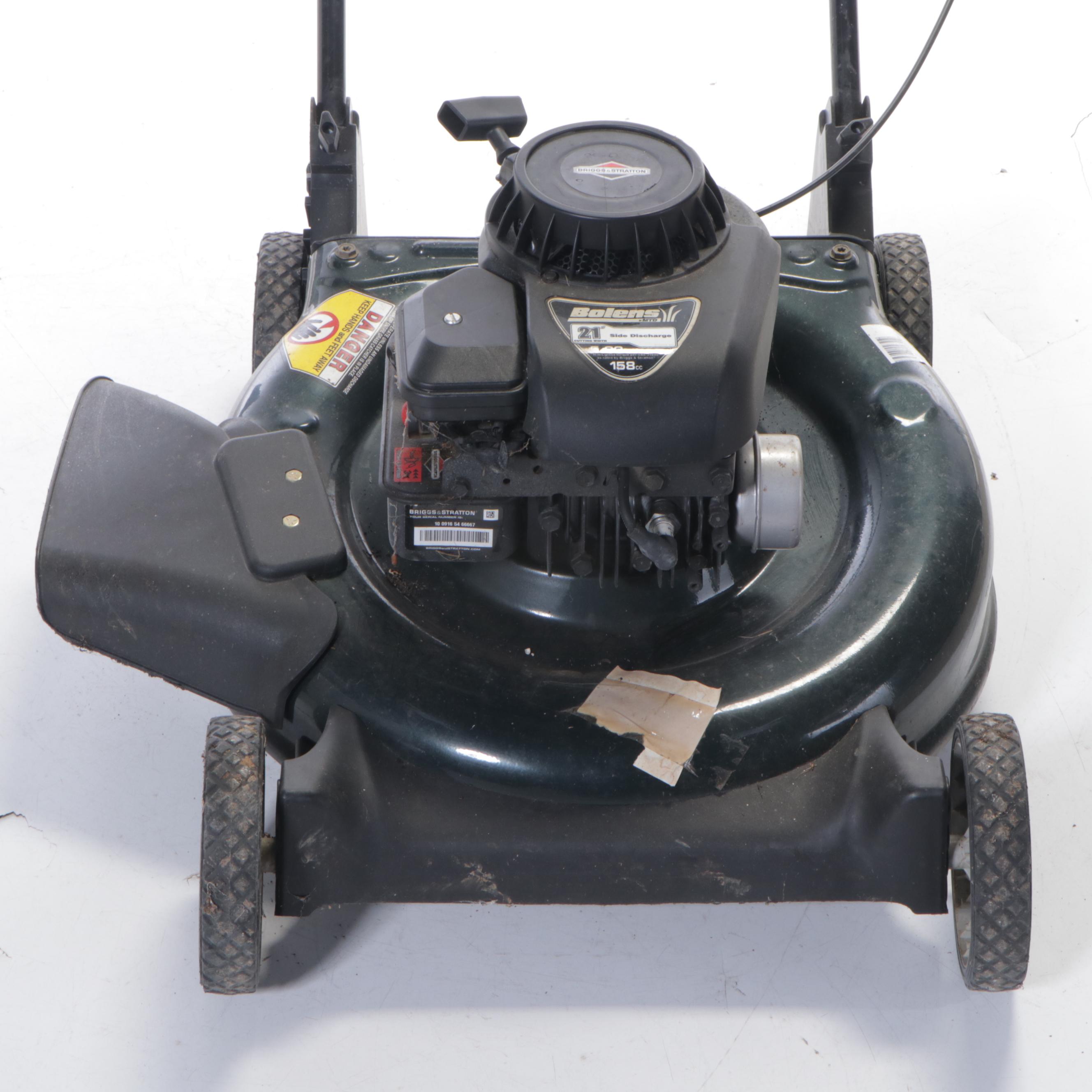 Bolens 21" Side Discharge Push Lawnmower with Bag EBTH