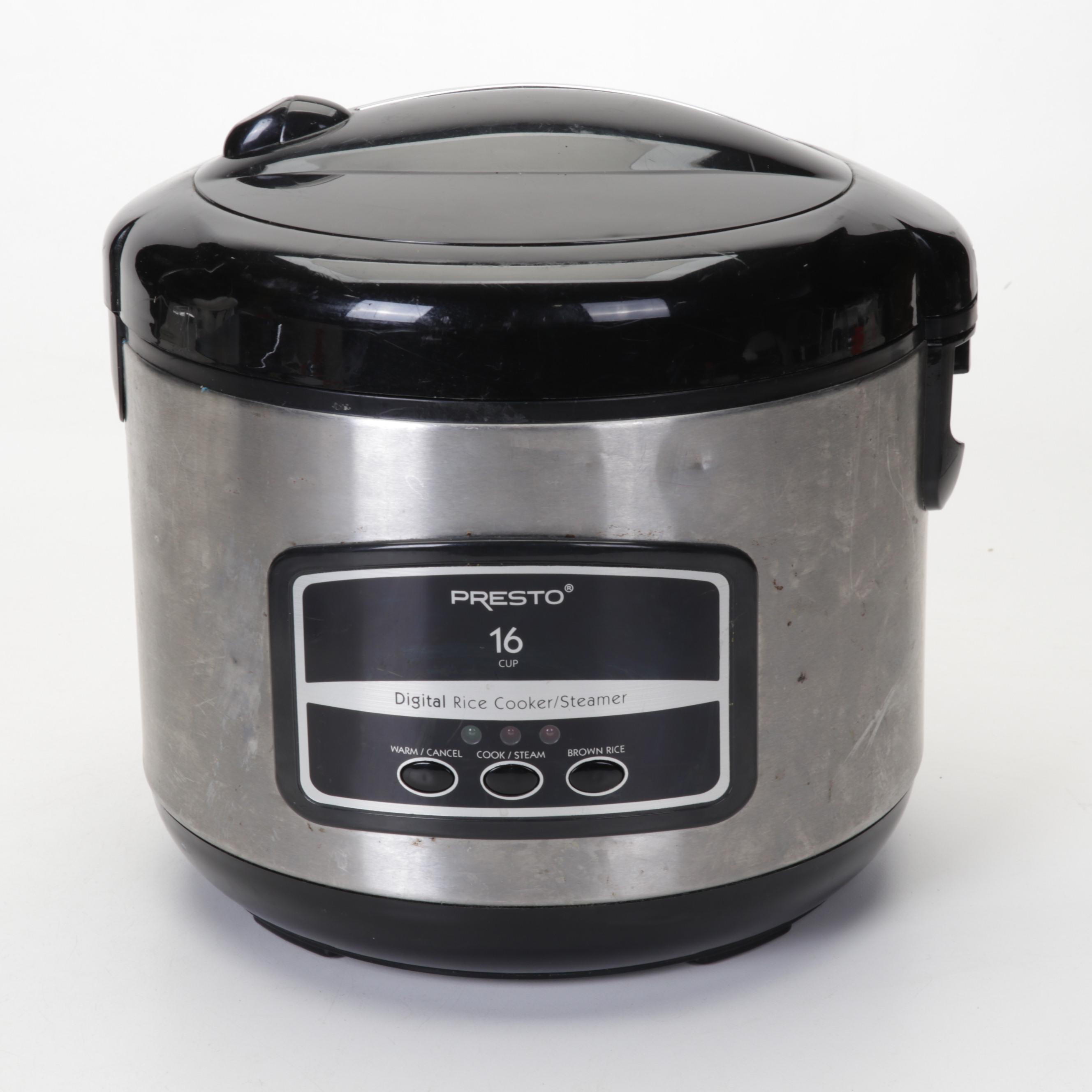 Big Boss Air Fryer, Presto Rice Cooker, and Rival Waffle Iron EBTH