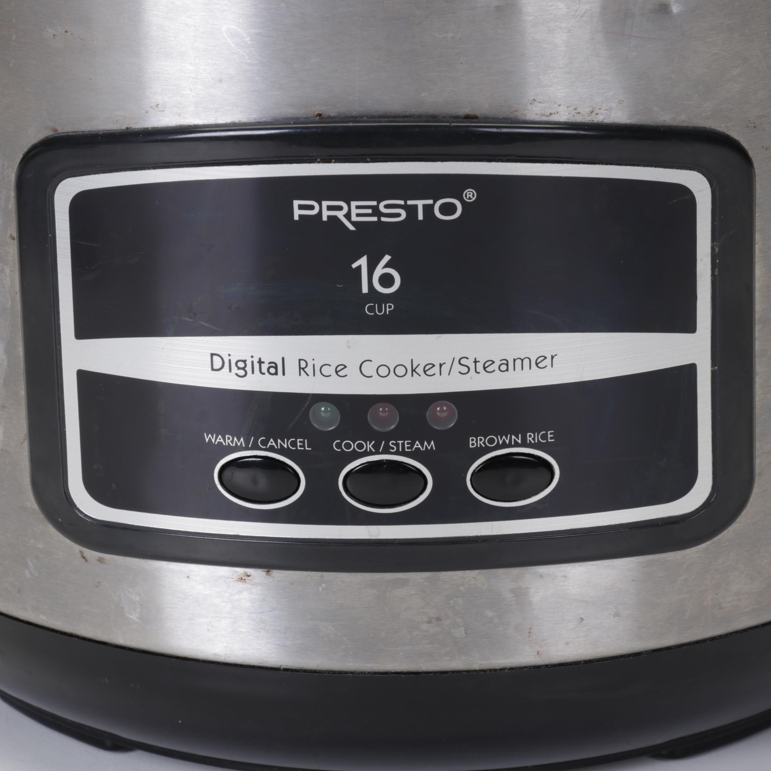 Big Boss Air Fryer, Presto Rice Cooker, and Rival Waffle Iron EBTH